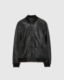 LEATHER BOMBER JACKET